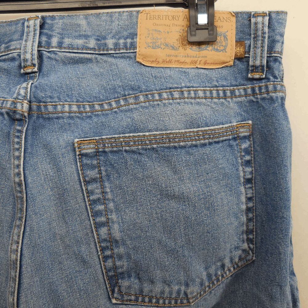 Territory Ahead Jeans Men's 36x32 Blue‎ Faded Straight Leg Denim Classic Fit
